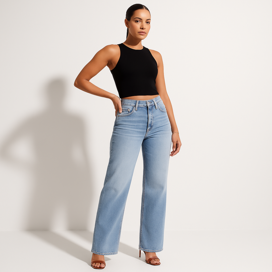 Luxe® BBL Mid-low Rise Stretch Jeans