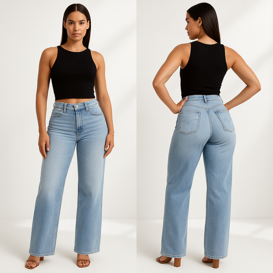 Luxe® BBL Mid-low Rise Stretch Jeans